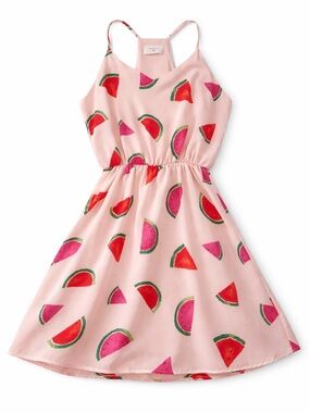 Everly Blush Pink Spaghetti Strap Dress with Watermelon Print | Size S